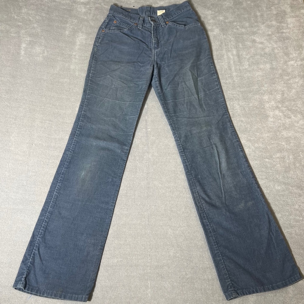 Vintage Levis 917 Bootcut Corduroy Pants Blue Gray 90s Made in‎ USA 3 JR M 25x31